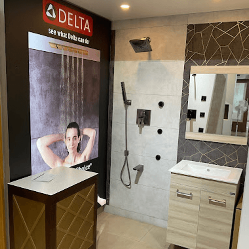 Luxury bathroom products display of Bath N Beyond showroom in Bangalore